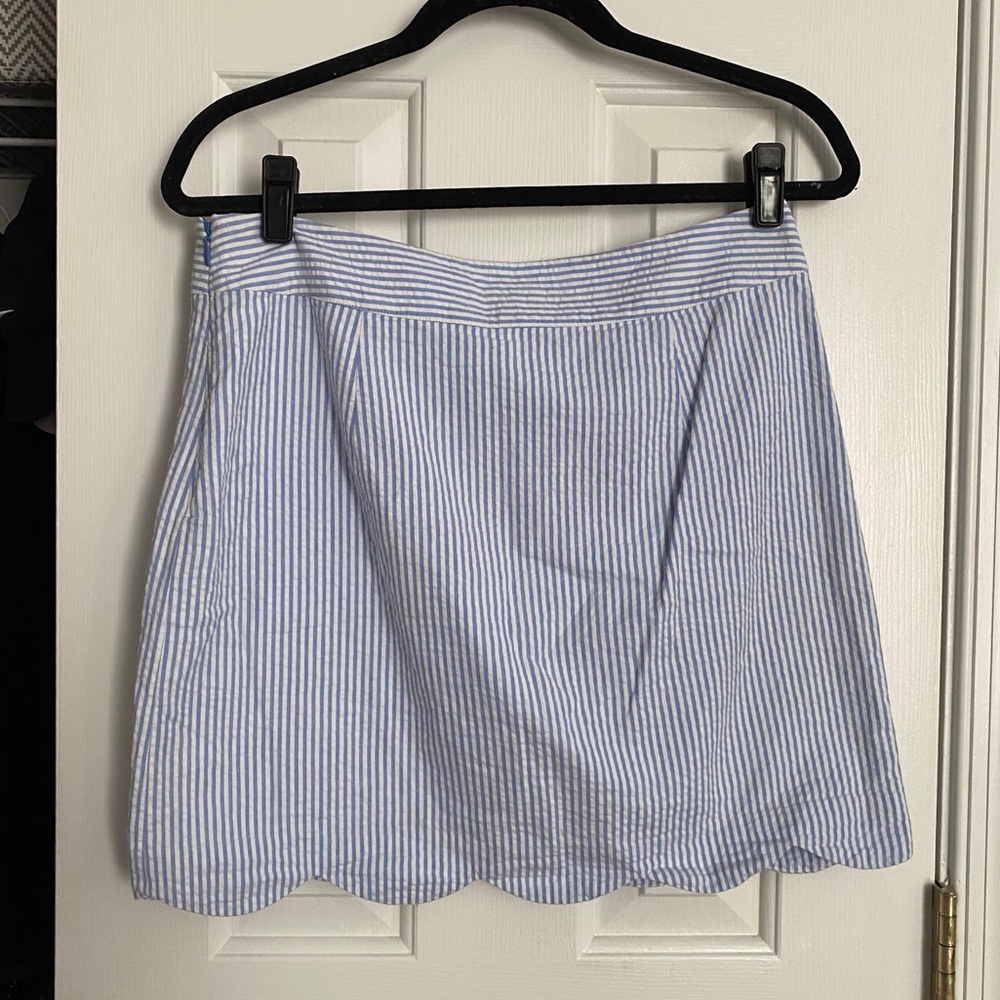 Vineyard Vines Seersucker scallop skirt